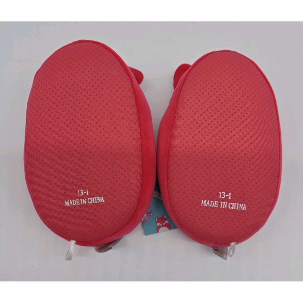NEW Squishmallows Plush Slippers Red Fox Fifi - Youth Size 13-1 Soft‎ Warm - Picture 2 of 6